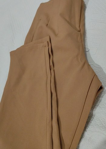 Bej Kadın Midi Kumaş Pantolon sıfır ürün hiç kullanılmamışc - Görsel 4