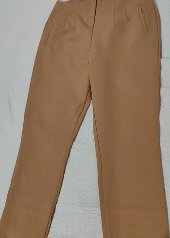 Bej Kadın Midi Kumaş Pantolon sıfır ürün hiç kullanılmamışc - Görsel 5