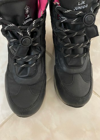 Kız Çocuk Pembe Siyah Punk Botlar - Görsel 3