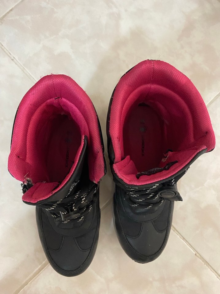 Kız Çocuk Pembe Siyah Punk Botlar - Görsel 2