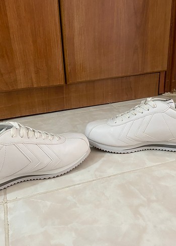 Beyaz Hummel Bağcıklı Spor Ayakkabı - Görsel 4