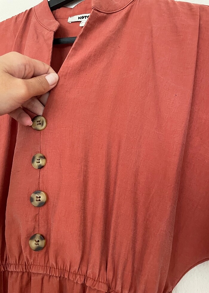 Tensel kumaş elbise - Görsel 3