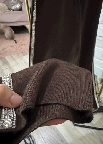 Acı kahve triko pantolon - Görsel 7