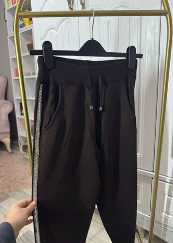 Acı kahve triko pantolon - Görsel 3