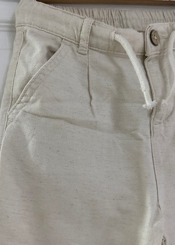 Bej Keten Erkek Çocuk Pantolon - Görsel 3