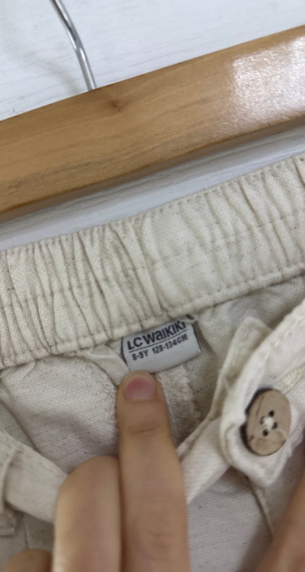 Bej Keten Erkek Çocuk Pantolon - Görsel 2