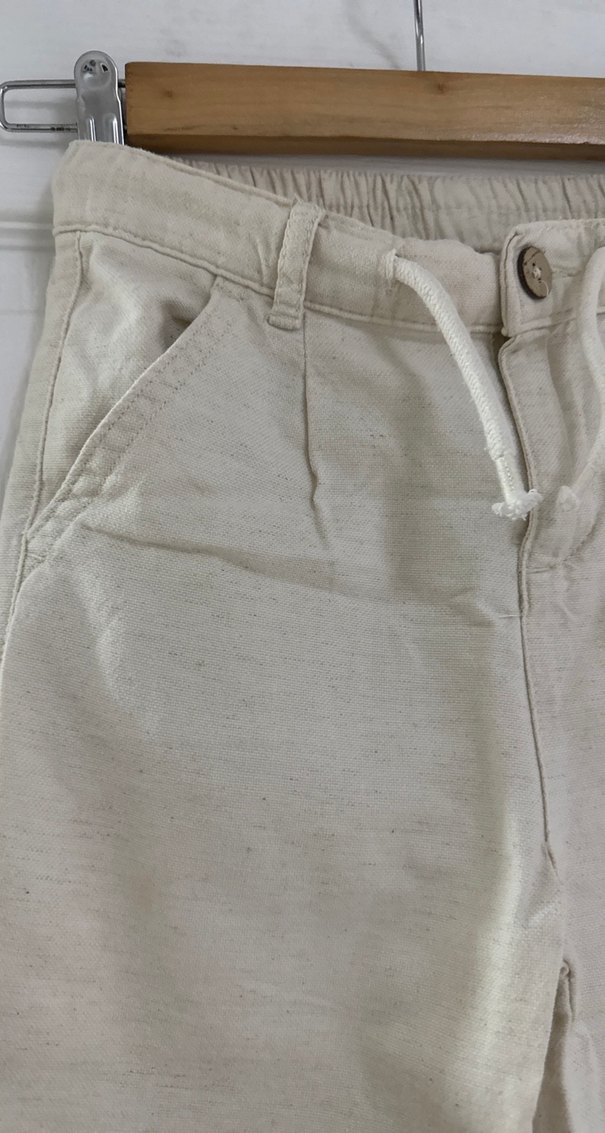 Bej Keten Erkek Çocuk Pantolon - Görsel 3