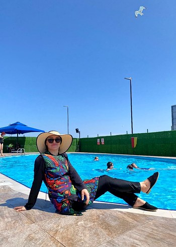 Renkli Batik Desenli Uzun Kollu Bohem Mayo - Görsel 5