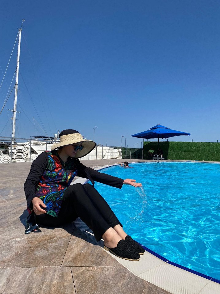 Renkli Batik Desenli Uzun Kollu Bohem Mayo - Görsel 4