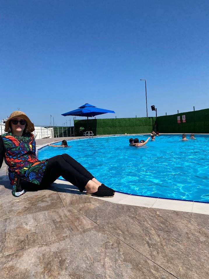 Renkli Batik Desenli Uzun Kollu Bohem Mayo - Görsel 2