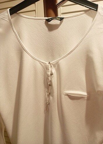 xl Beden beyaz Renk Massimo Dutti beyaz düğmeli body