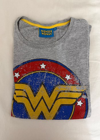 Gri Wonder Woman Baskılı Tişört