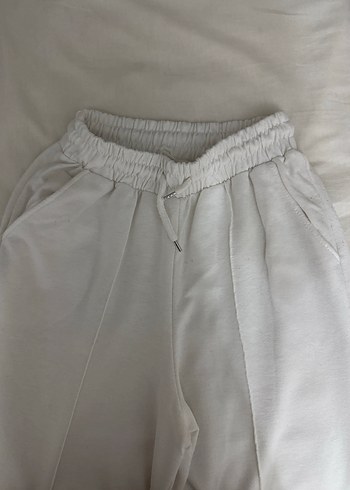 Kadın Gri Keten Salaş Sweatpant