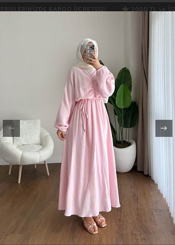 Müslin kadın elbise - Görsel 3