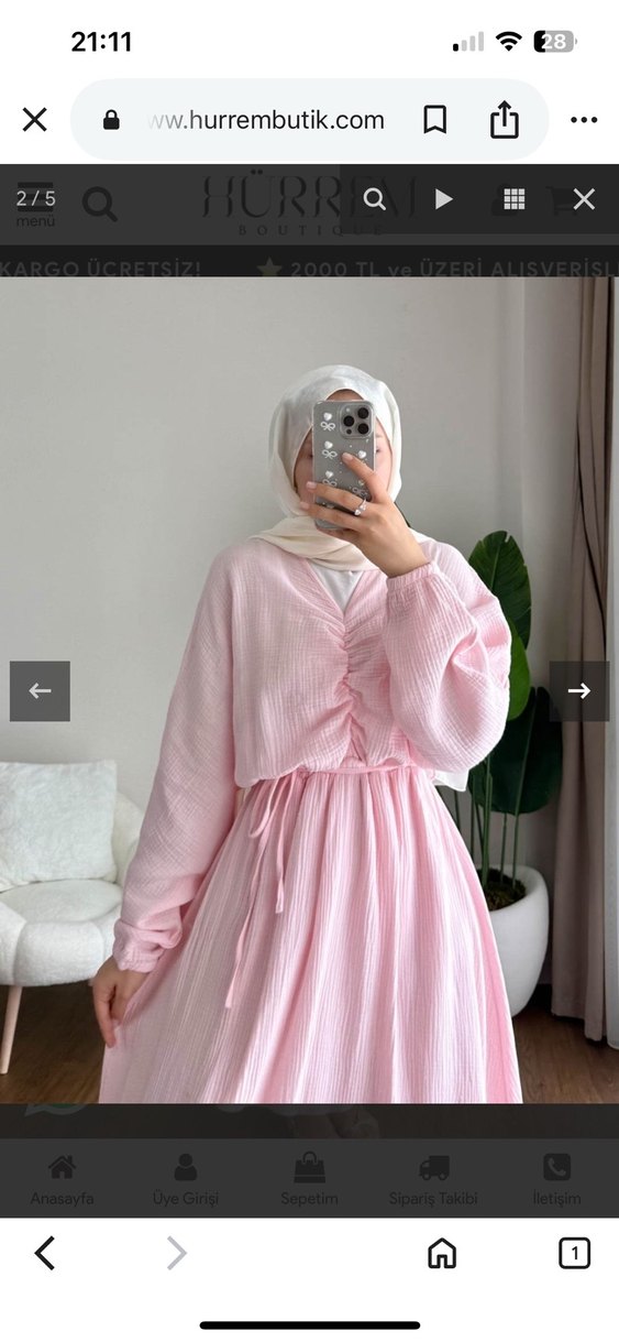 Müslin kadın elbise - Görsel 2