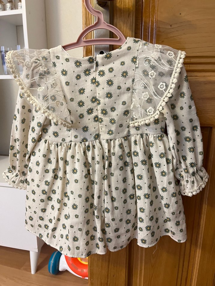 Kız Çocuk Dantel ve papatya  Detaylı - Görsel 3