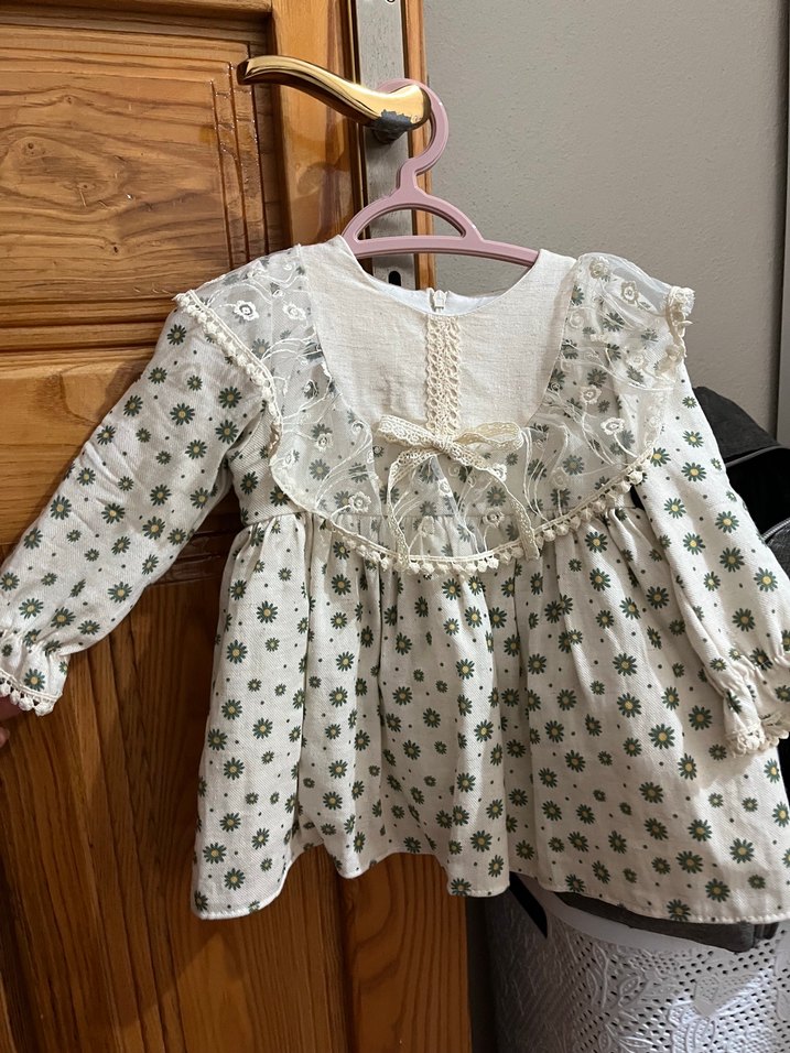 Kız Çocuk Dantel ve papatya  Detaylı - Görsel 2