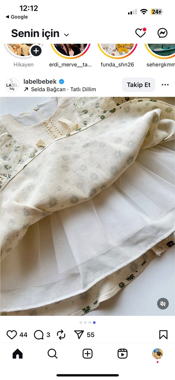 Kız Çocuk Dantel ve papatya  Detaylı - Görsel 5