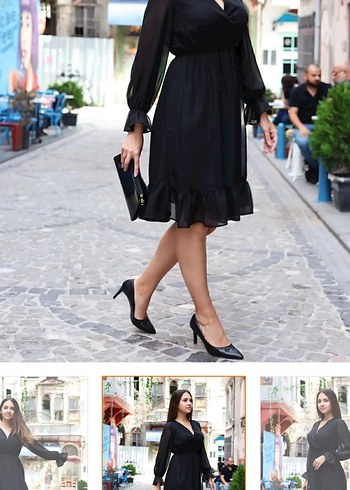 Kadın elbise şifon elbise - Görsel 8