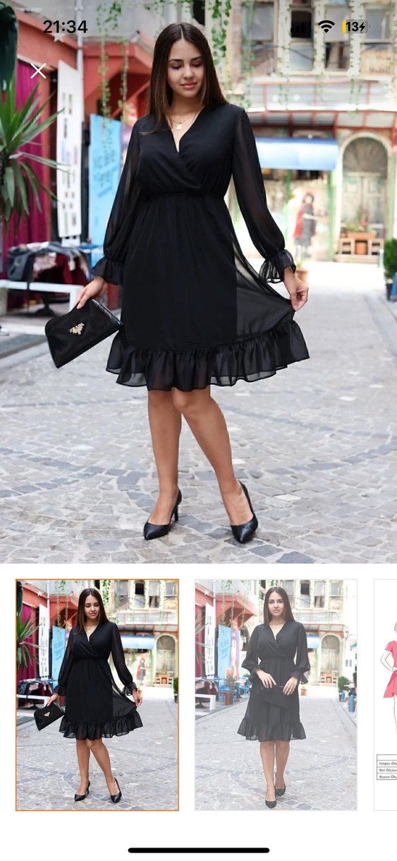 Kadın elbise şifon elbise - Görsel 5