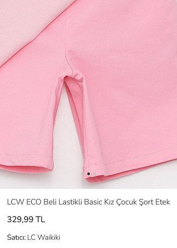 11-12 Yaş Beden LC Waikiki Pembe Basic Kız Çocuk Şort Etek