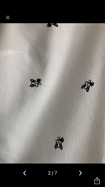s Beden Köpek desenli bluz