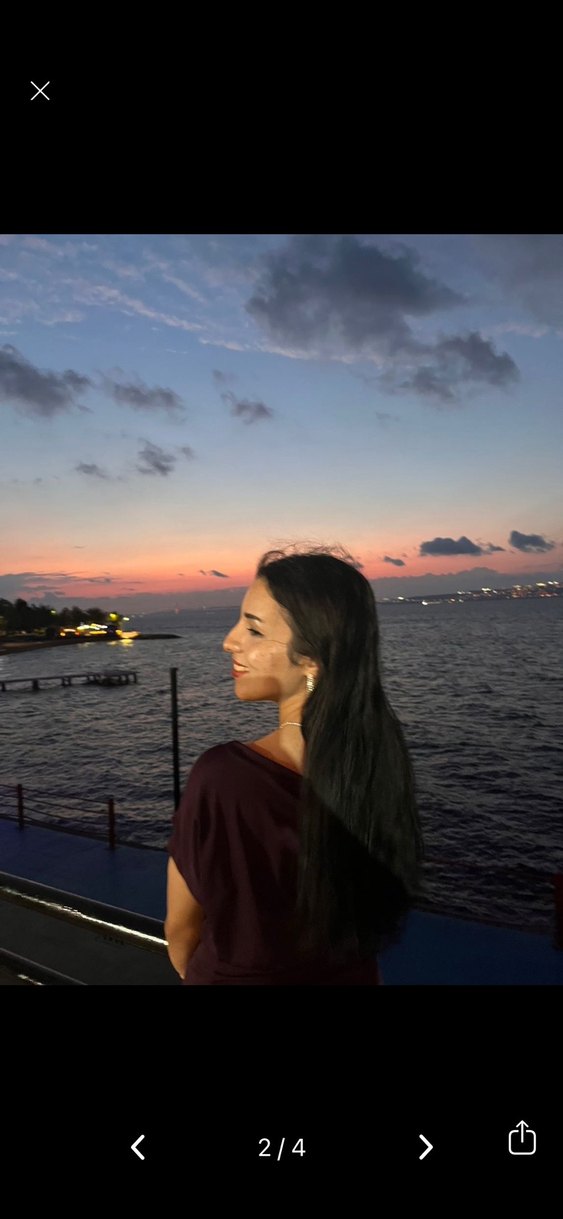 V Yaka Mor Drapeli Midi Elbise - Görsel 2