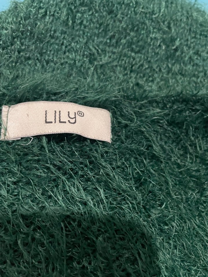 Kadın Yeşil Bohem Örgü Kazak - Görsel 3