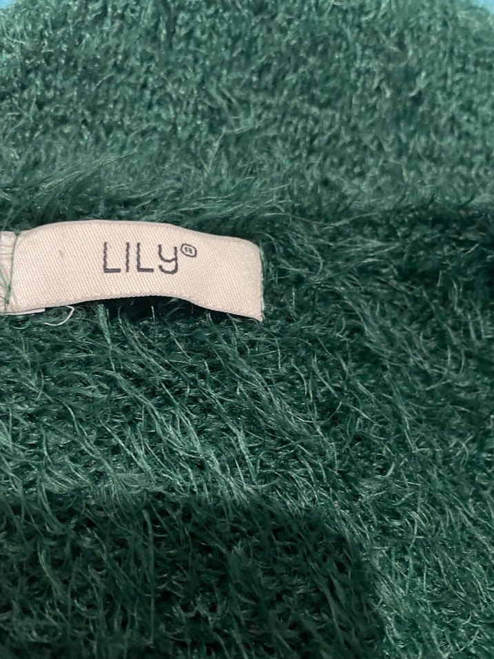 Kadın Yeşil Bohem Örgü Kazak - Görsel 4