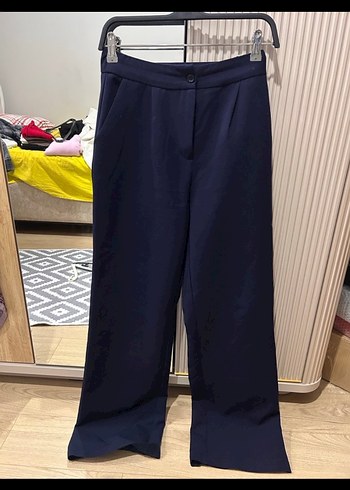 Lacivert  Kadın Kumaş Pantolon - Görsel 2