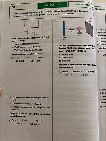  Beden Hız ve renk fen deneme