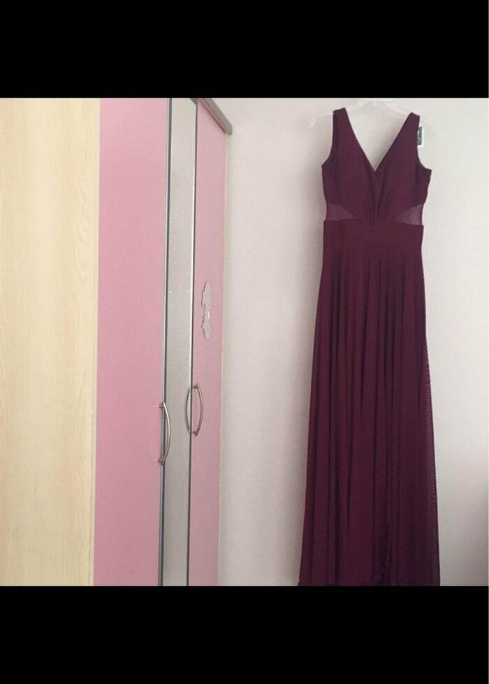 bordo abiye - Görsel 2