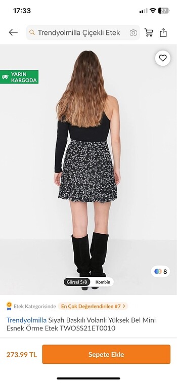 m Beden Trendyolmilla çiçekli etek