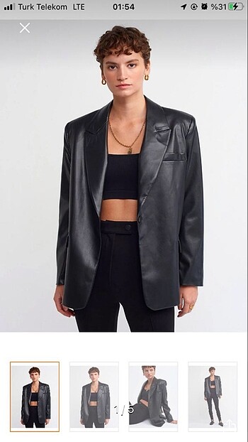 Deri blazer ceket