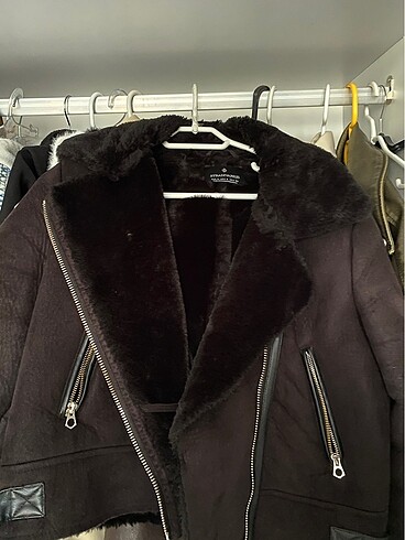 Stradivarius suni kürk biker ceket