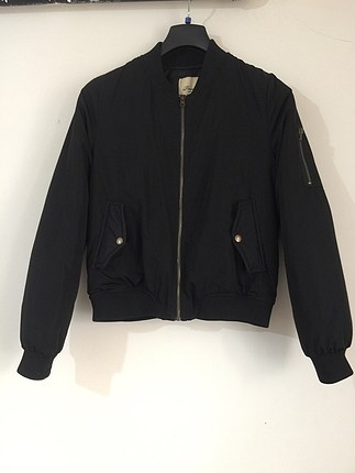 Siyah bomber mont
