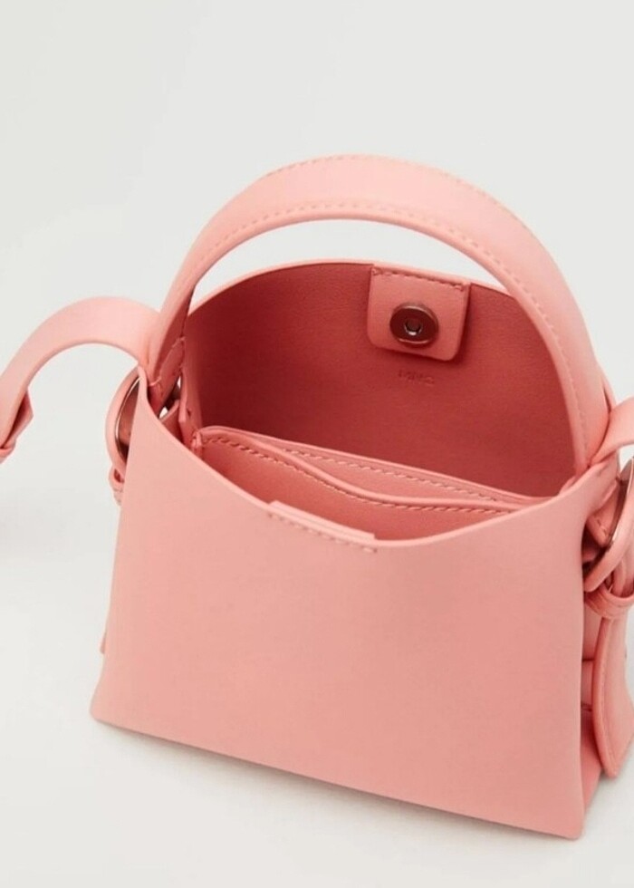 Mango limited edition pembe canta - Görsel 4