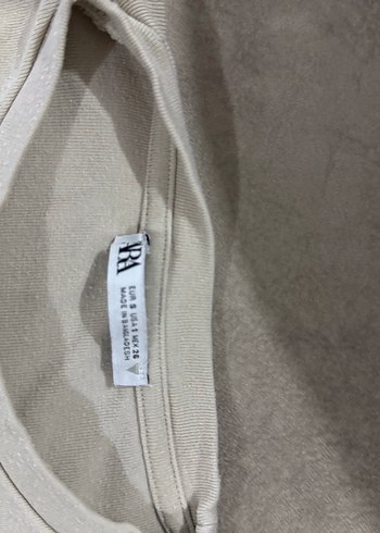 Zara Bej Kadın Uzun Kollu Crop Top
