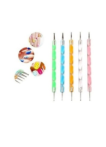 Tırnak Süsleme Nail Art Kalemi 5 lisdot seti