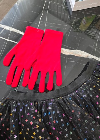 Tütülü Çocuk Eteği,bel çantası ,kırmızı eldiven ve muz çorap - Görsel 5