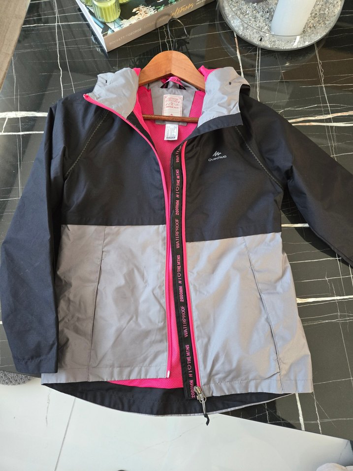 Decathlon 12 yaş kız Çocuk Gri Fermuarlı Street Wear Ceket - Görsel 3