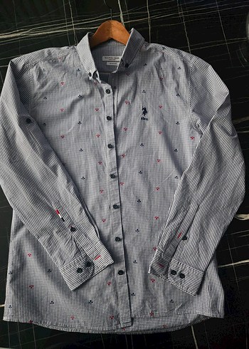 2 adt polo slim fit L gömlk v 1 mavi marka siyah gömlk v 2 çorap - Görsel 4