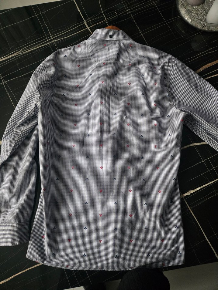 2 adt polo slim fit L gömlk v 1 mavi marka siyah gömlk v 2 çorap - Görsel 5