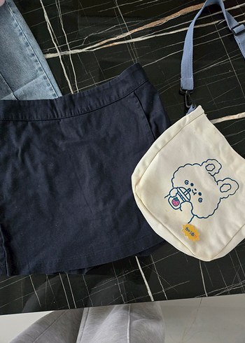 Kız çocuk etek ,pantalon,bez Çanta ve Tavşan Şapka - Görsel 6