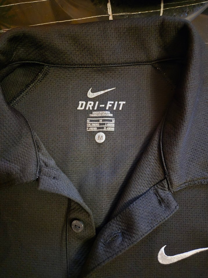 Siyah Nike Dri-Fit Kısa Kollu Polo Tişört - Görsel 2
