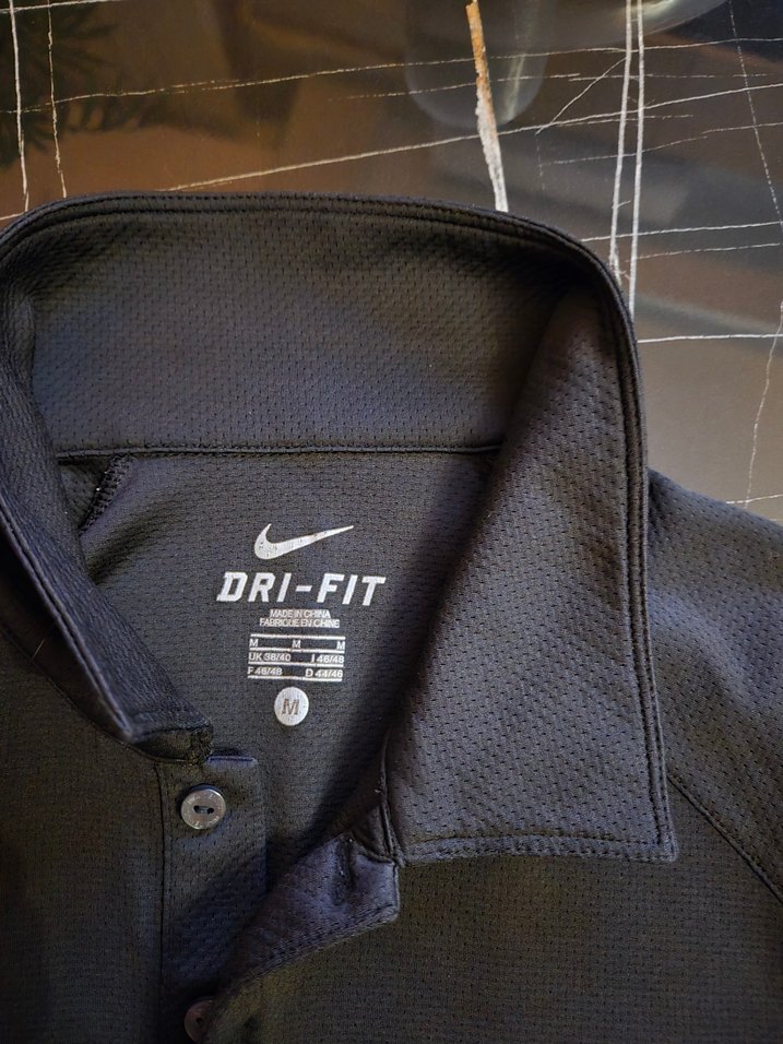 Siyah Nike Dri-Fit Kısa Kollu Polo Tişört - Görsel 3