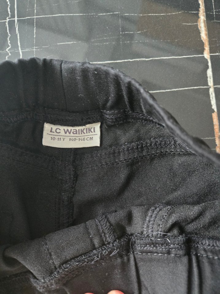 Kız çocuk dar kesim kot pantalon ve zara tayt - Görsel 3