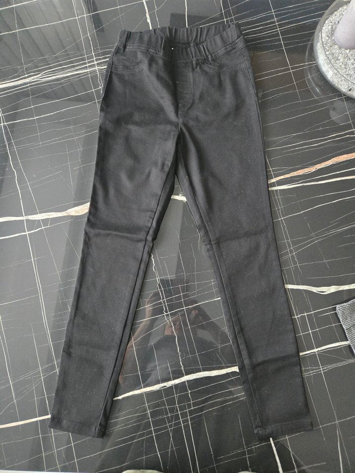 Kız çocuk dar kesim kot pantalon ve zara tayt - Görsel 2