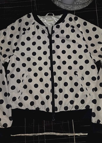 H&M siyah Puantiyeli Mini kız çocuk Ceket.Siyah mini etek. - Görsel 4