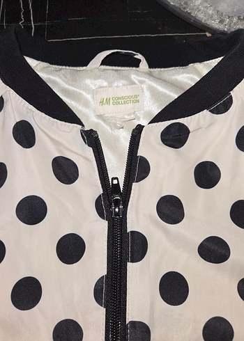 H&M siyah Puantiyeli Mini kız çocuk Ceket.Siyah mini etek. - Görsel 3